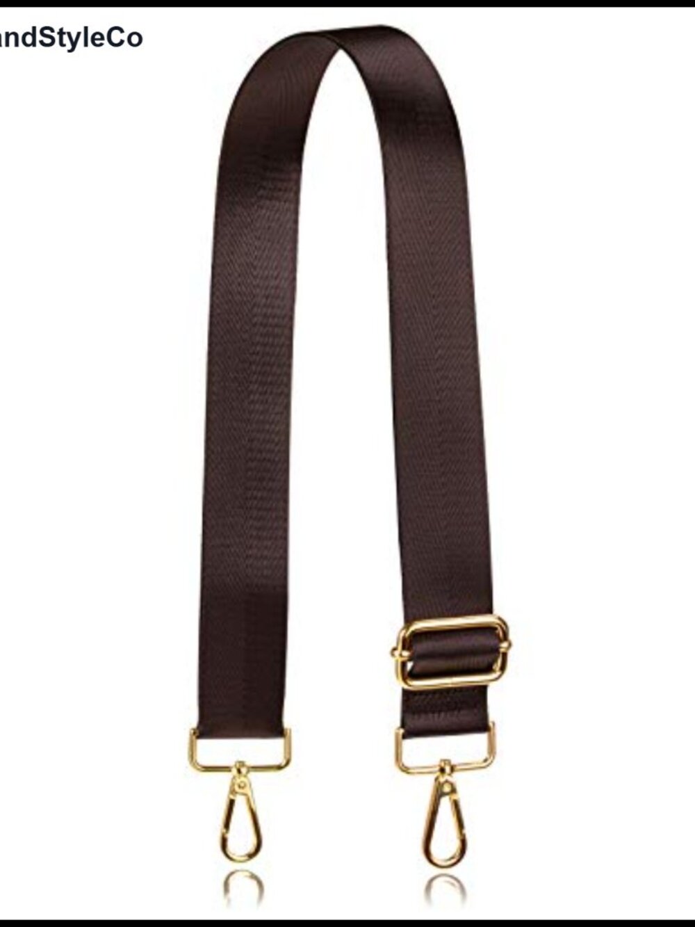 Polyester Wide Purse Strap Replacement Crossbody Shoulder Bag Adjustable Gold